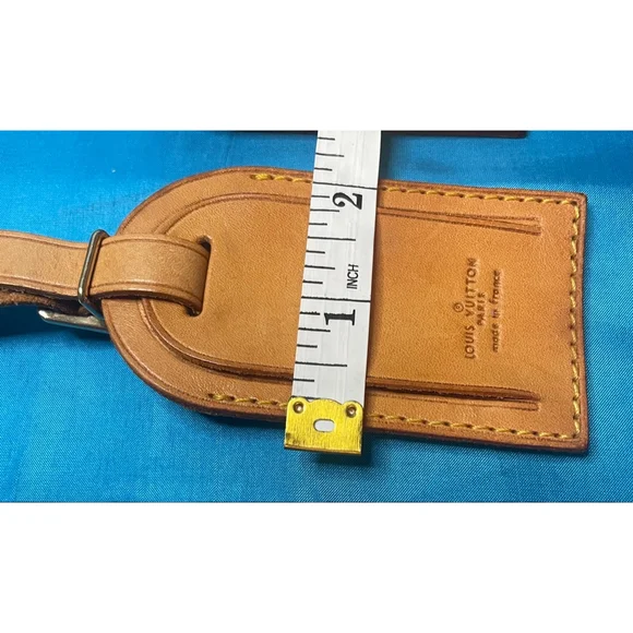 Louis Vuitton Tan Vachetta Leather Luggage Tag One Size GUC - Picture 4 of 5